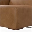 Simpli Home Rex Left-Arm Sofa Module in Genuine Leather