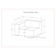 Simpli Home Rex Left-Arm Sofa Module in Genuine Leather