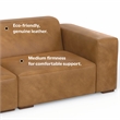 Rex Left-Facing Modular Sectional Sofa in Genuine Leather