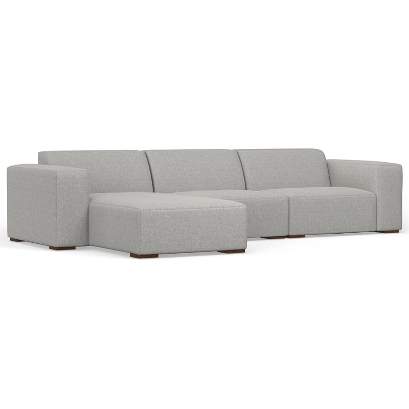 Rex Left-Facing Modular Sectional Sofa in Tightly Woven Performance Fabric