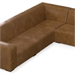 Simpli Home Rex U-Shaped Modular Sectional Sofa in Genuine Leather