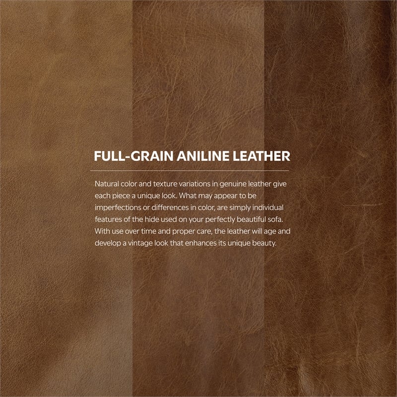 Rex Left-Facing Modular Sectional Sofa in Genuine Leather