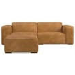 Rex 2-Seater Modular Sofa and Ottoman Set in Genuine Leather