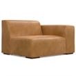 Rex 2-Seater Modular Sofa and Ottoman Set in Genuine Leather