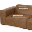 Rex Right Corner Sectional Modular Sofa with Ottoman in Genuine Leather