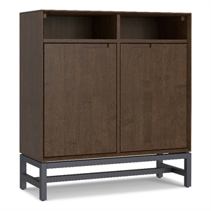 Banting SOLID HARDWOOD 36&quotWide Modern Entryway Storage Cabinet in Walnut Brown