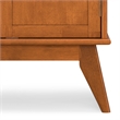 Draper SOLID HARDWOOD Mid Century Modern 32 inch Wide Bar Cabinet in Teak Brown