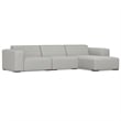 Rex Right-Facing Modular Sectional Sofa in Tightly Woven Performance Fabric