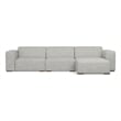 Rex Right-Facing Modular Sectional Sofa in Tightly Woven Performance Fabric