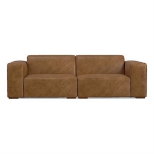 Rex 2-Seater Modular Sofa in Genuine Leather