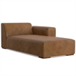 Rex Right-Facing Modular Sectional Sofa in Genuine Leather