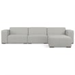 Rex 3-Seater Modular Sofa and Ottoman Set in Tightly Woven Performance Fabric