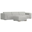 Rex 3-Seater Modular Sofa and Ottoman Set in Tightly Woven Performance Fabric