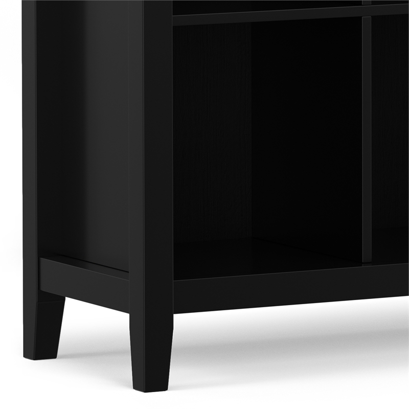 Artisan SOLID WOOD 48 inch x 57 inch Transitional 12 Cube Storage in Black