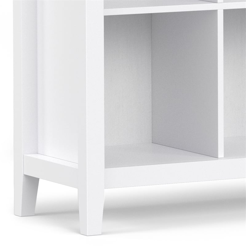 Artisan SOLID WOOD 48 inch x 57 inch Transitional 12 Cube Storage in White