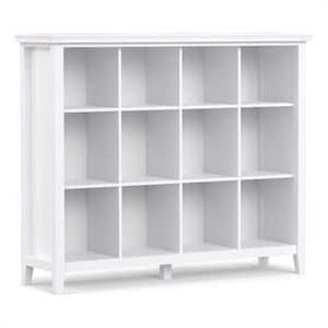 Artisan SOLID WOOD 48 inch x 57 inch Transitional 12 Cube Storage in White