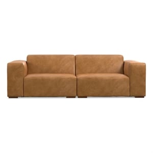 Rex 2-Seater Modular Sofa in Genuine Leather