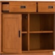 Draper SOLID HARDWOOD 36inch Wide Modern Entryway Storage Cabinet in Teak Brown