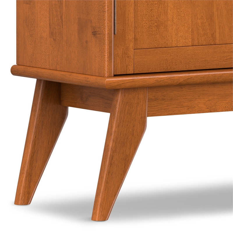 Draper SOLID HARDWOOD 36inch Wide Modern Entryway Storage Cabinet in Teak Brown