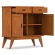 Draper SOLID HARDWOOD 36inch Wide Modern Entryway Storage Cabinet in Teak Brown