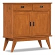 Draper SOLID HARDWOOD 36inch Wide Modern Entryway Storage Cabinet in Teak Brown