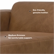 Simpli Home Rex Left Chaise Sofa Module in Genuine Leather