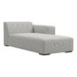 Simpli Home Rex Right Chaise Sofa Module in Tightly Woven Performance Fabric