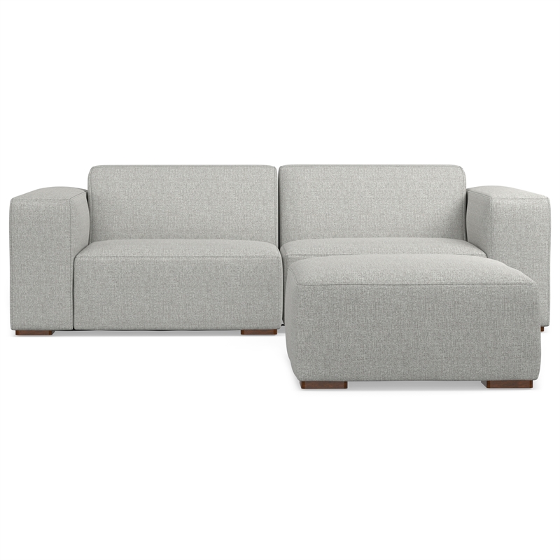 Rex 2-Seater Modular Sofa and Ottoman Set in Tightly Woven Performance Fabric