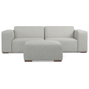Rex 2-Seater Modular Sofa and Ottoman Set in Tightly Woven Performance Fabric
