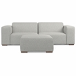 Rex 2-Seater Modular Sofa and Ottoman Set in Tightly Woven Performance Fabric