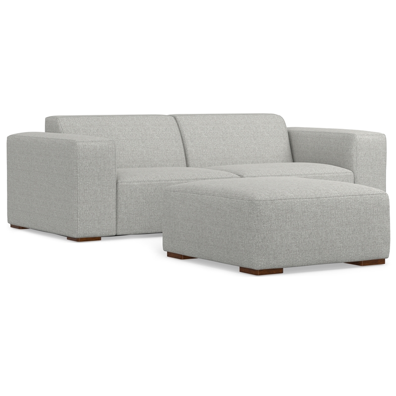 Rex 2-Seater Modular Sofa and Ottoman Set in Tightly Woven Performance Fabric