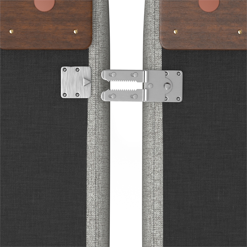 Rex Left Corner Sectional Modular Sofa with Ottoman in Woven Performance Fabric