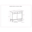 Harper HARDWOOD 40 inch Wide Modern Entryway Storage Cabinet in Walnut Brown