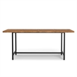 Campbell 72 inch x 36 inch Rectangle Modern Industrial Dining Table in Burnt Wax