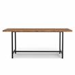 Campbell 72 inch x 36 inch Rectangle Modern Industrial Dining Table in Burnt Wax