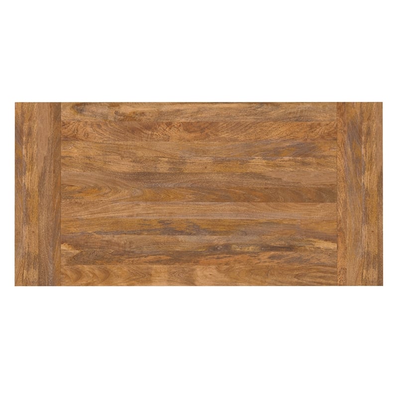 Whitley 72 inch Wide Solid Mango Farmhouse Dining Table in Burnt Wax