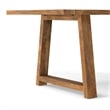 Whitley 72 inch Wide Solid Mango Farmhouse Dining Table in Burnt Wax