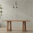 Whitley 72 inch Wide Solid Mango Farmhouse Dining Table in Burnt Wax