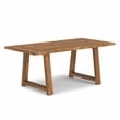 Whitley 72 inch Wide Solid Mango Farmhouse Dining Table in Burnt Wax