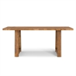 Whitley 72 inch Wide Solid Mango Farmhouse Dining Table in Burnt Wax