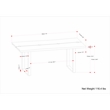 Fieldcrest 72 x 36 inch Rectangle Modern Industrial Dining Table in Natural