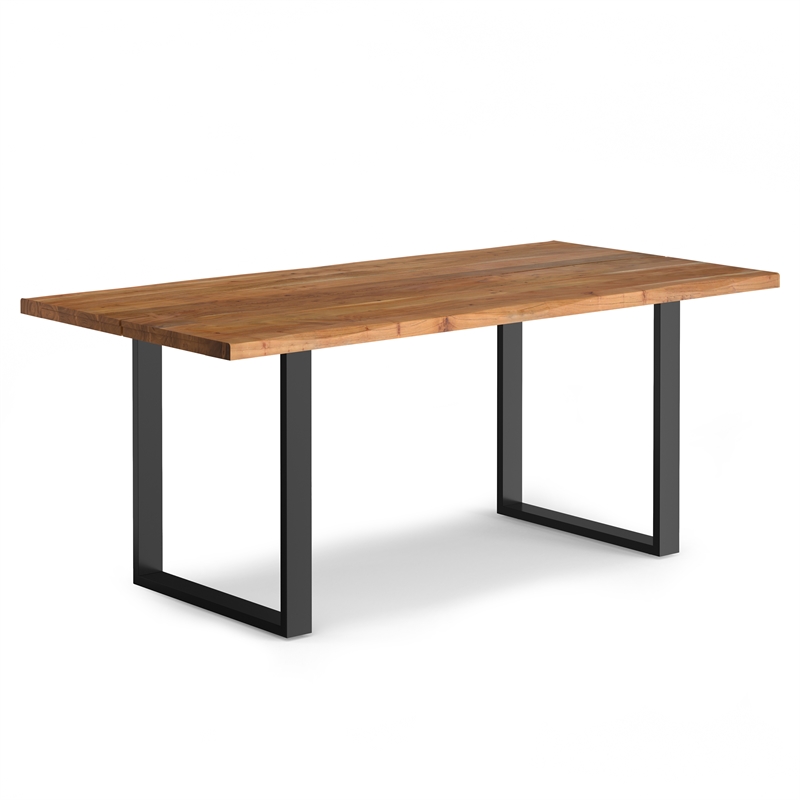 Fieldcrest 72 x 36 inch Rectangle Modern Industrial Dining Table in Natural