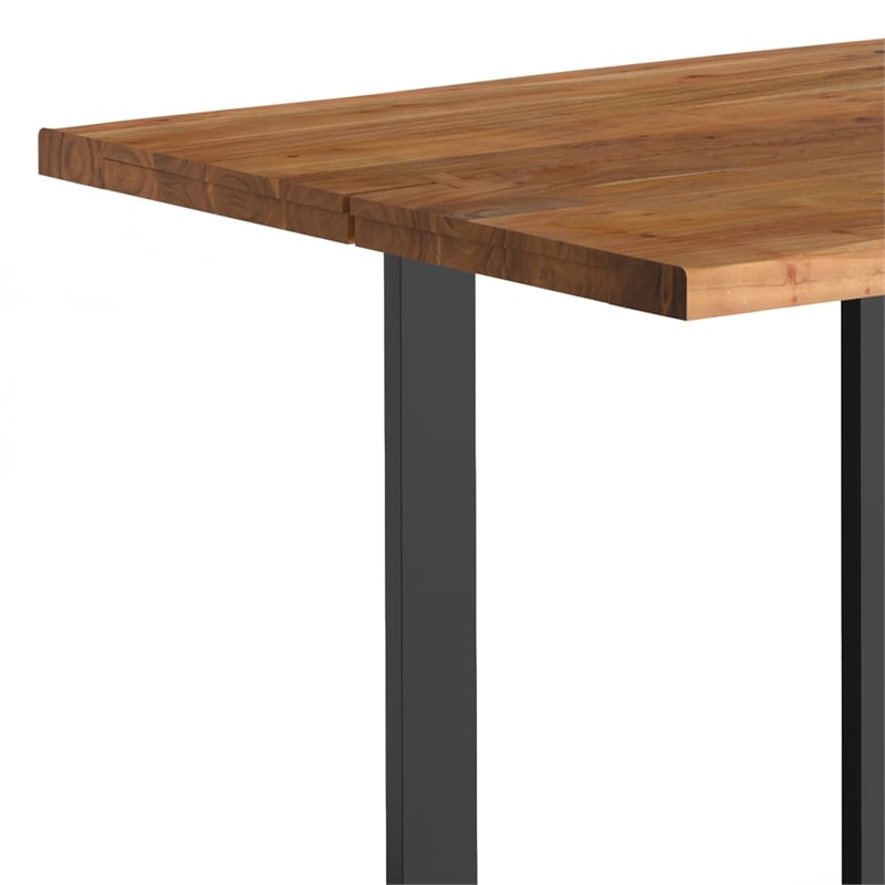 Fieldcrest 72 x 36 inch Rectangle Modern Industrial Dining Table in Natural