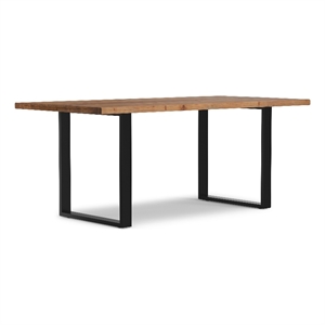 Fieldcrest 72 x 36 inch Rectangle Modern Industrial Dining Table in Natural