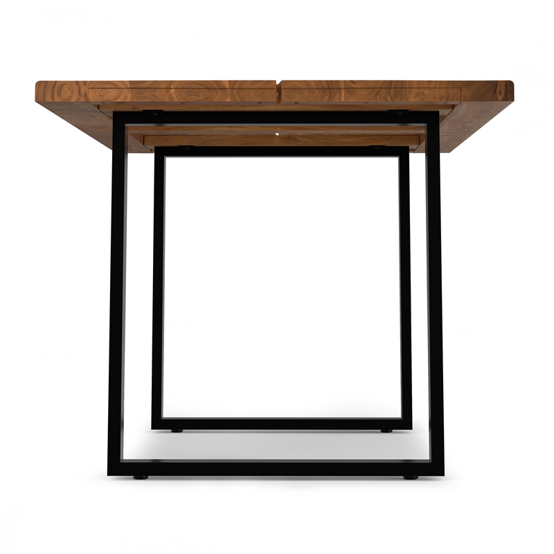 Fieldcrest 72 x 36 inch Rectangle Modern Industrial Dining Table in Natural