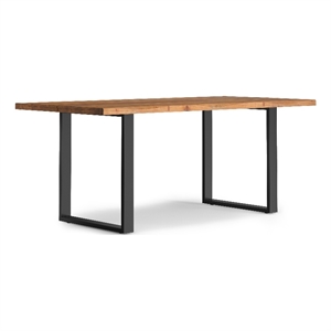 Fieldcrest 72 x 36 inch Rectangle Modern Industrial Dining Table in Natural