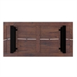 Fieldcrest 72x36 inch Rectangle Modern Industrial Dining Table in Dark Walnut