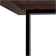 Fieldcrest 72x36 inch Rectangle Modern Industrial Dining Table in Dark Walnut