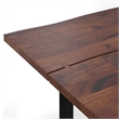 Fieldcrest 72x36 inch Rectangle Modern Industrial Dining Table in Dark Walnut