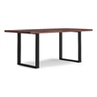 Fieldcrest 72x36 inch Rectangle Modern Industrial Dining Table in Dark Walnut